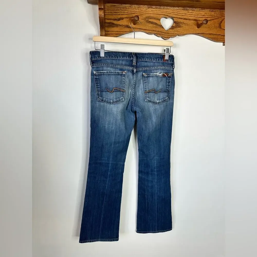 7 For All Mankind Y2K Dark Blue Boot Cut Jeans 27